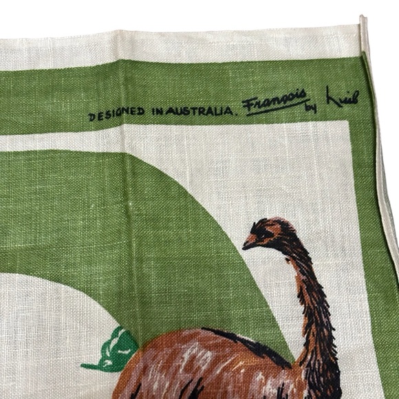 Australiana Souvenir Map 100% Linen Tea Towel Cloth Designed In Australia 31”x20 - Picture 7 of 12